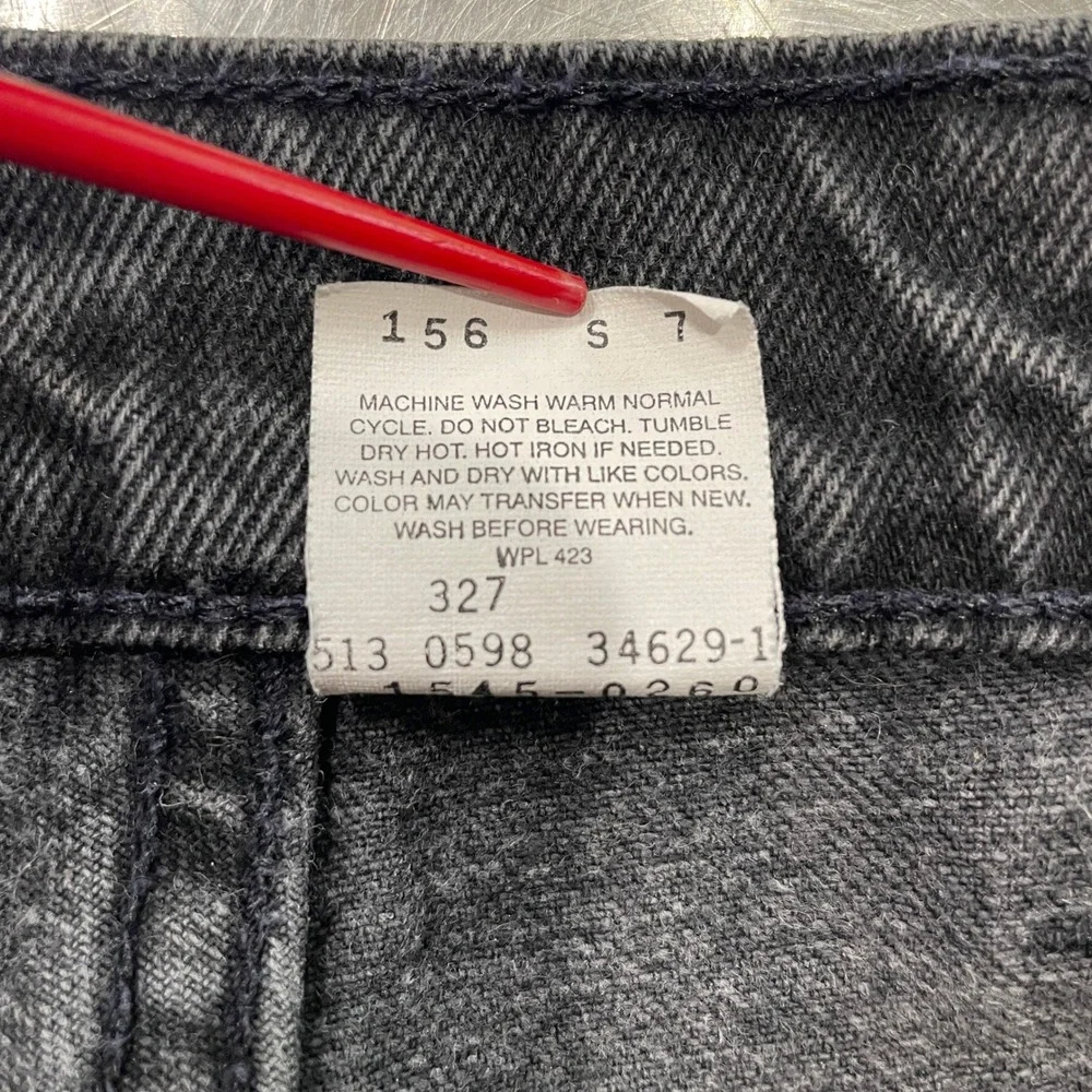 Vintage 1998 Levis 545 Loose Fit Jeans Mens 48x30 Black Orange Tab Y2K